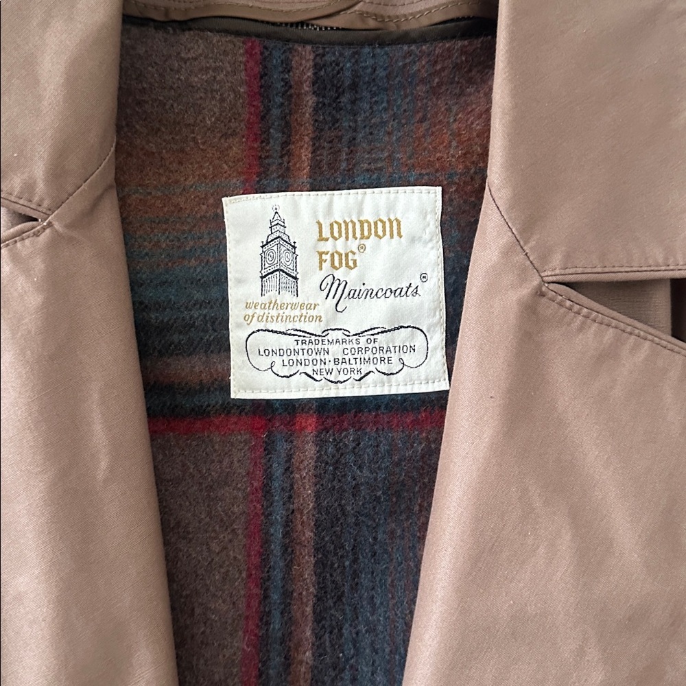 London Fog Classic Tan Trench Coat - Picture 3 of 6